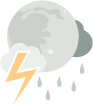 Partly cloudy w/ t-storms
