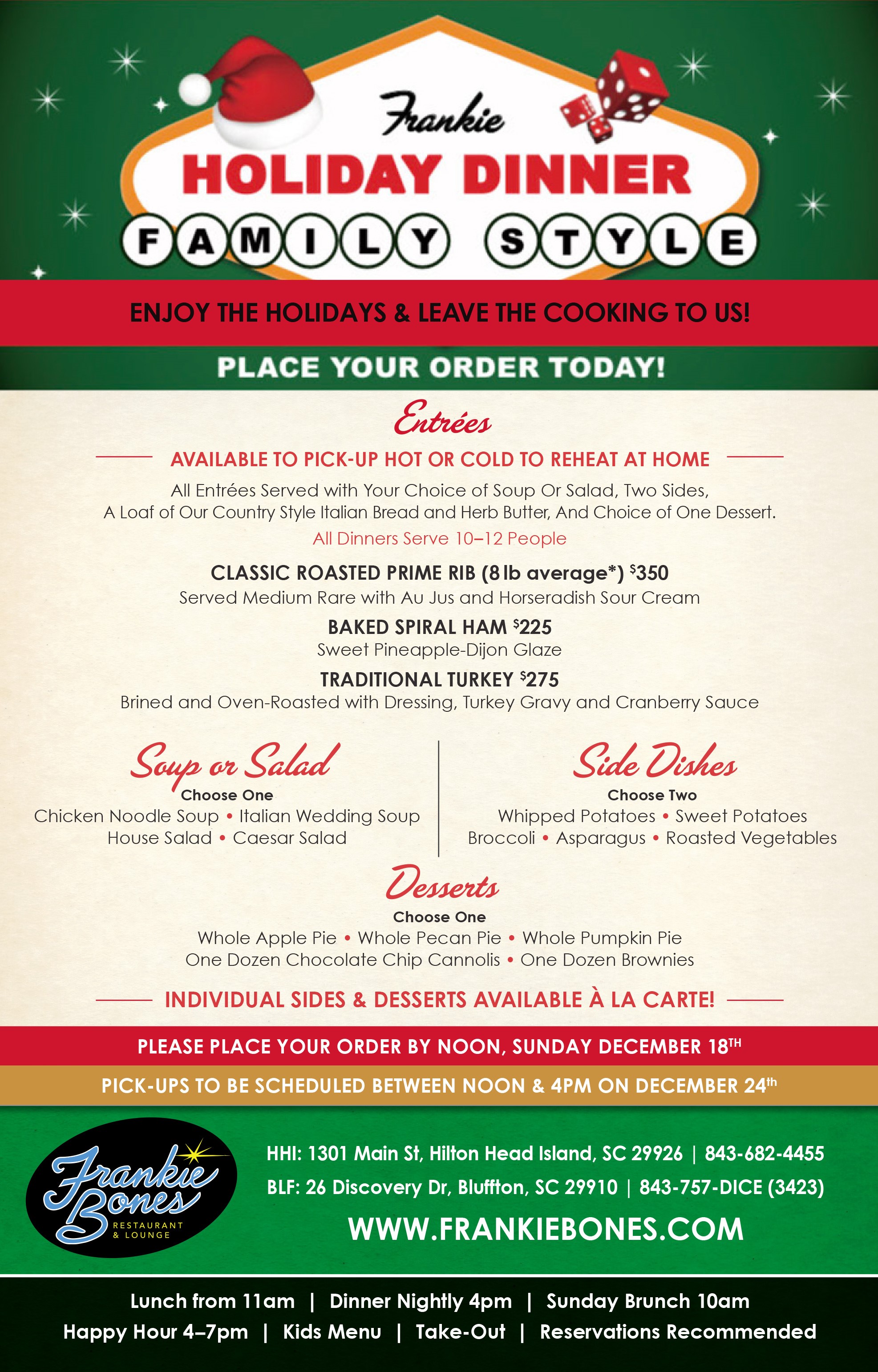 Frankie Bones Bluffton Menu - gzub9qt