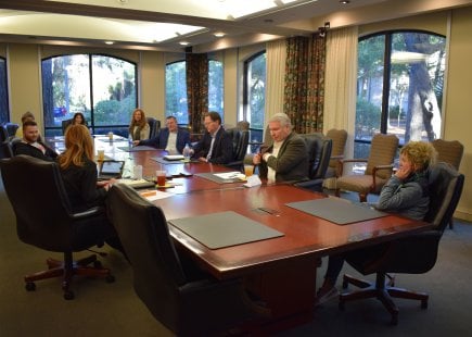 People Meeting in a board room