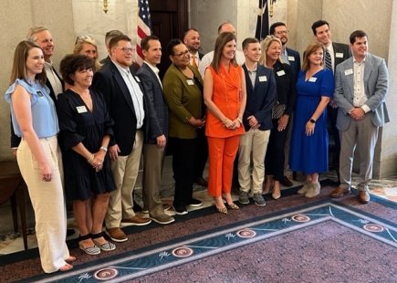 group of people posing for a photo