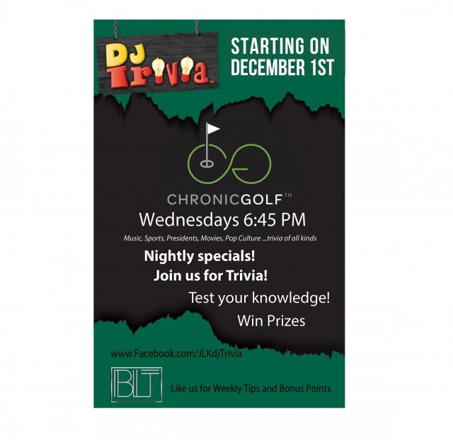 Chronic Golf Trivia Night Every Wednesday